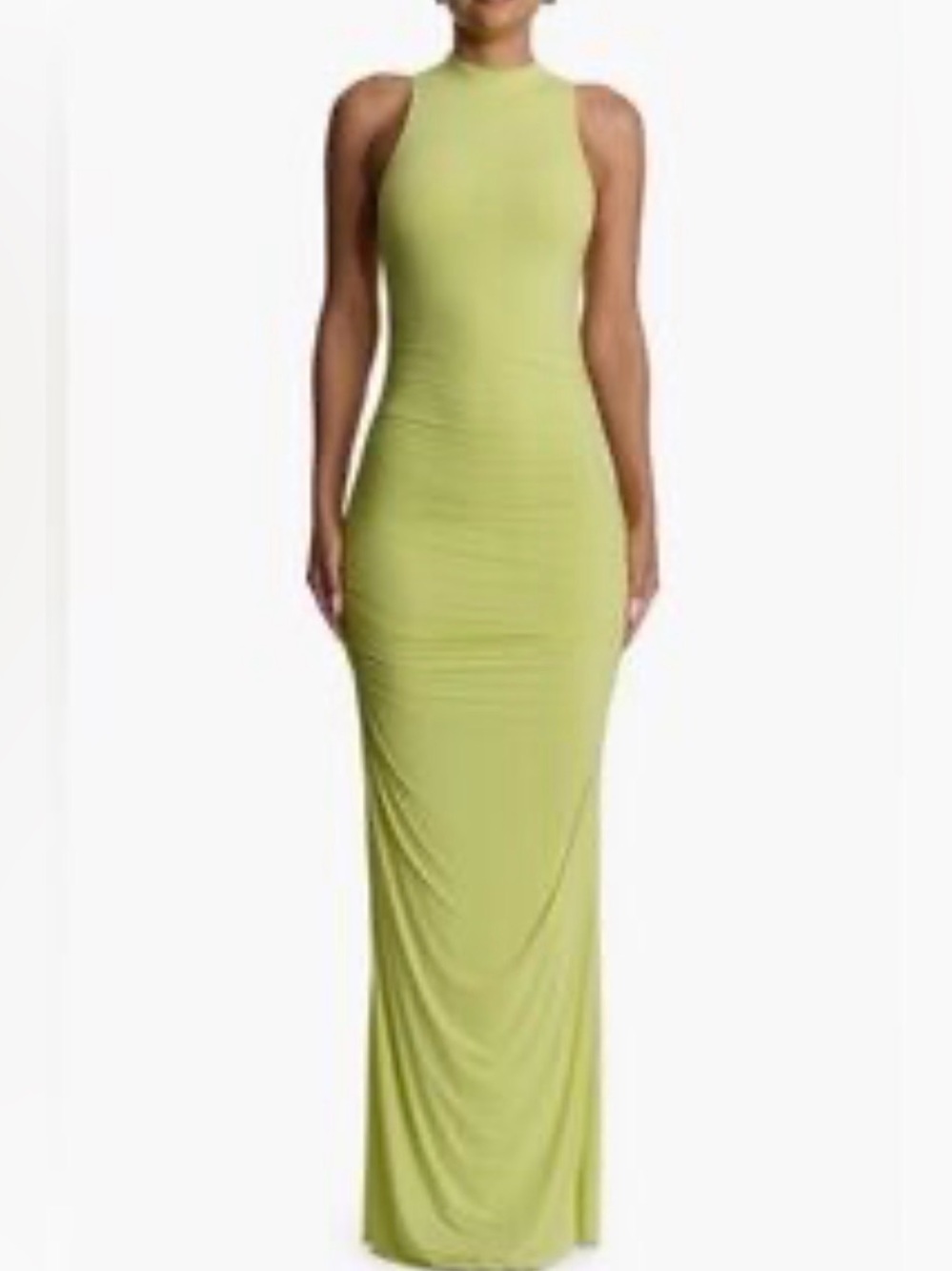 Naked Wardrobe Sleeveless Maxi Dress Chartreuse Medium